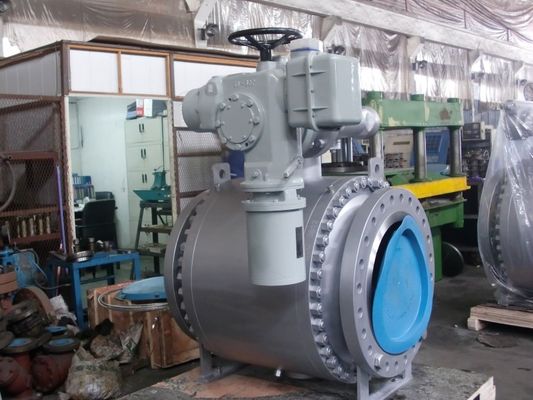 Хорошая цена Trunnion входа API 607 бортовой установил шариковый клапан с электрическим силовым приводом онлайн